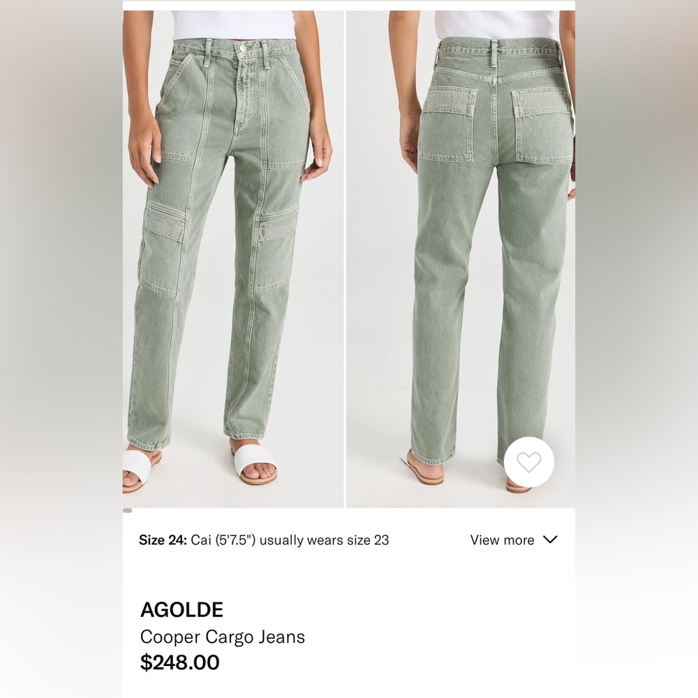 AGOLDE COOPER CARGO JEANS
